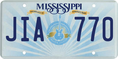 MS license plate JIA770