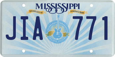 MS license plate JIA771