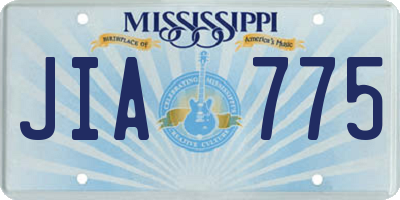 MS license plate JIA775