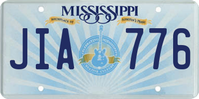 MS license plate JIA776