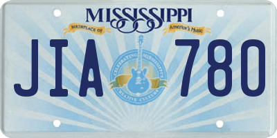 MS license plate JIA780
