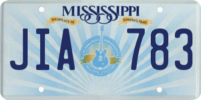 MS license plate JIA783