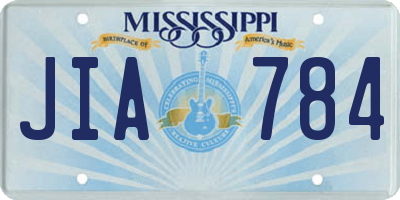 MS license plate JIA784