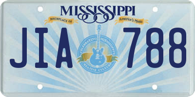 MS license plate JIA788