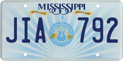 MS license plate JIA792