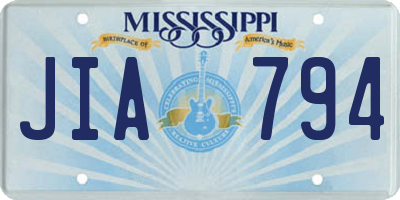 MS license plate JIA794