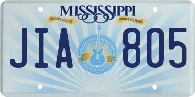 MS license plate JIA805