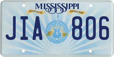 MS license plate JIA806