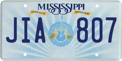 MS license plate JIA807