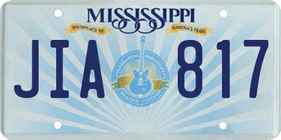 MS license plate JIA817