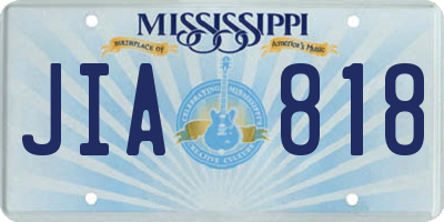 MS license plate JIA818