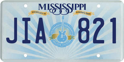 MS license plate JIA821
