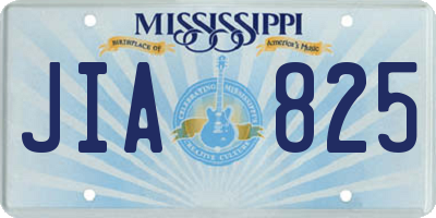 MS license plate JIA825