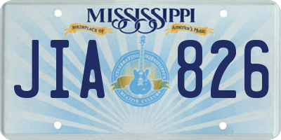 MS license plate JIA826
