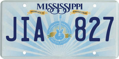 MS license plate JIA827