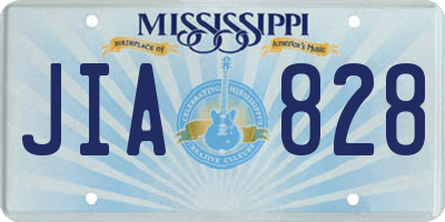 MS license plate JIA828