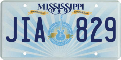 MS license plate JIA829