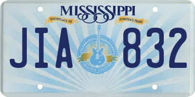 MS license plate JIA832