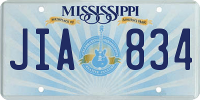 MS license plate JIA834