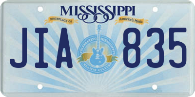 MS license plate JIA835