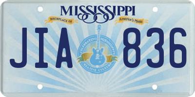 MS license plate JIA836