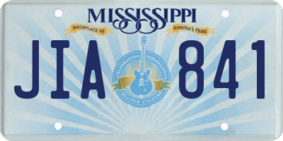 MS license plate JIA841