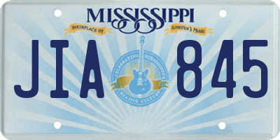 MS license plate JIA845