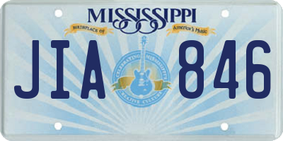 MS license plate JIA846