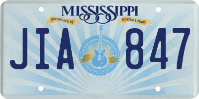 MS license plate JIA847
