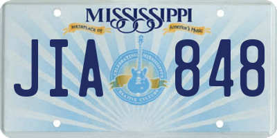 MS license plate JIA848