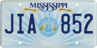 MS license plate JIA852