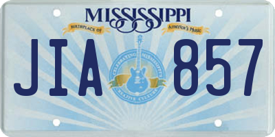 MS license plate JIA857