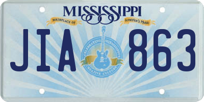 MS license plate JIA863
