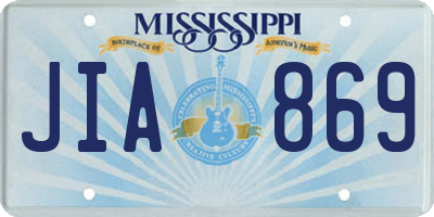 MS license plate JIA869