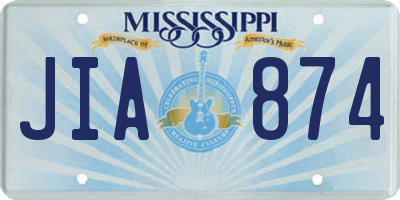 MS license plate JIA874