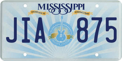 MS license plate JIA875