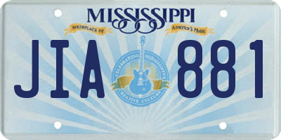 MS license plate JIA881