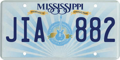 MS license plate JIA882