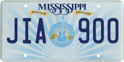 MS license plate JIA900