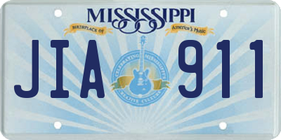 MS license plate JIA911