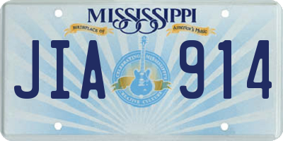 MS license plate JIA914