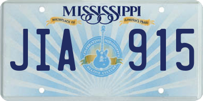 MS license plate JIA915