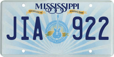 MS license plate JIA922