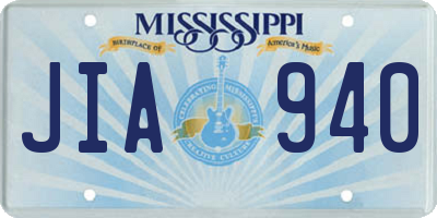 MS license plate JIA940