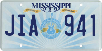 MS license plate JIA941