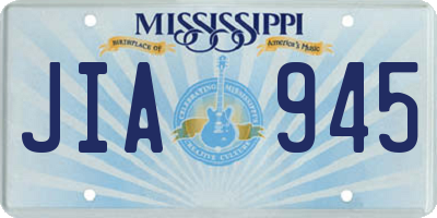 MS license plate JIA945