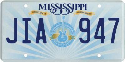 MS license plate JIA947