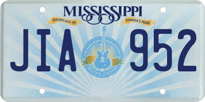 MS license plate JIA952
