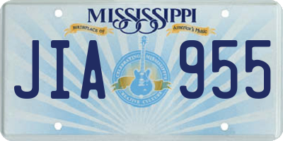 MS license plate JIA955