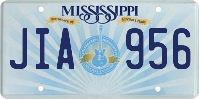 MS license plate JIA956
